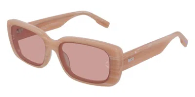 Mcq By Alexander Mcqueen Mq0301s 004 Occhiali Da Sole Rosa Per Uomo In Neutral