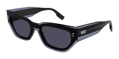 Mcq By Alexander Mcqueen Mq0363s 001 Women's Sunglasses Clear Size 53 In Blue