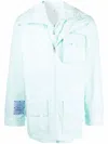 Mcq By Alexander Mcqueen Breathe Uv Reactive Hooded Jacket In Blue