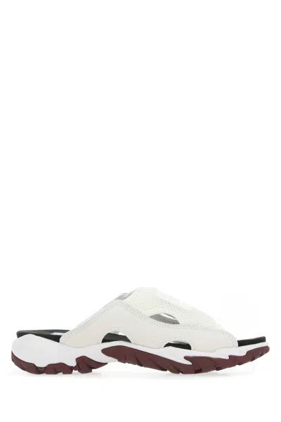 Mcq By Alexander Mcqueen Multicolor Mesh And Synthetic Leather Striae Slippers In 9213
