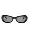 Mcq By Alexander Mcqueen Sonnenbrille Mit Ovalem Gestell In Black