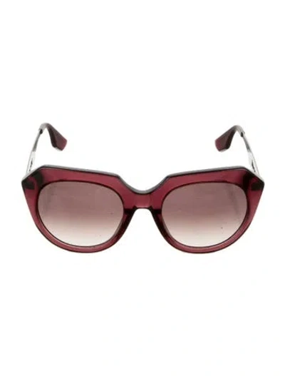 Pre-owned Mcq By Alexander Mcqueen Oversize Gradient Sunglasses In Burgundy