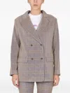Mcq By Alexander Mcqueen Double-breasted Oversized Blazer With Mirror Lapels In Gray