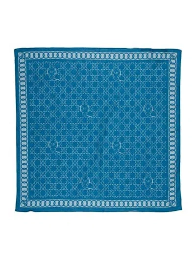 Pre-owned Mcq By Alexander Mcqueen Paisley Print Scarf In Blue