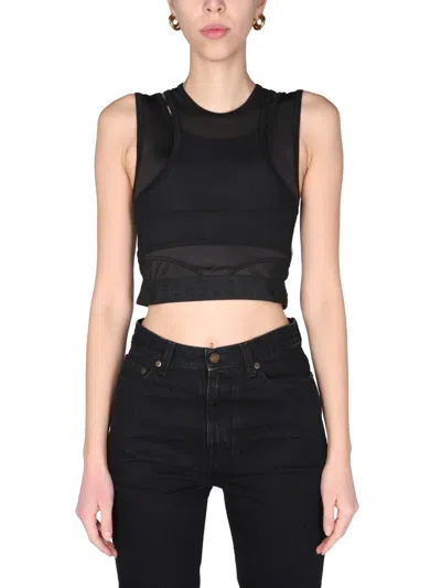 MCQ BY ALEXANDER MCQUEEN PANELLED SPORT TOP