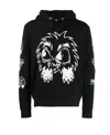Mcq By Alexander Mcqueen Pattern Printed Hooded Sweater In Black