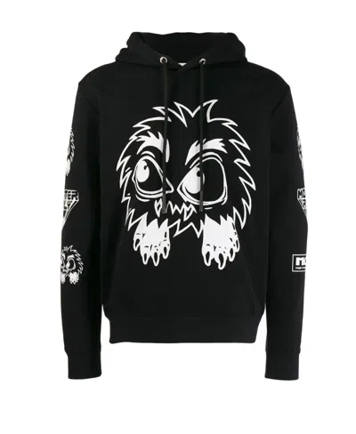 Mcq By Alexander Mcqueen Pattern Printed Hooded Sweater In Black