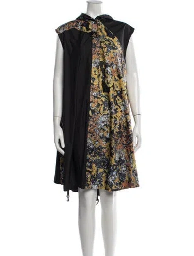 Pre-owned Mcq By Alexander Mcqueen Patterned Coat In Black