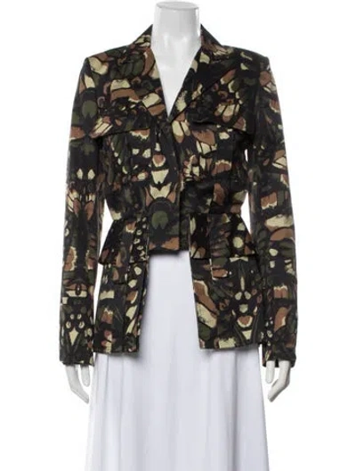 Pre-owned Mcq By Alexander Mcqueen Patterned Jacket In Blue