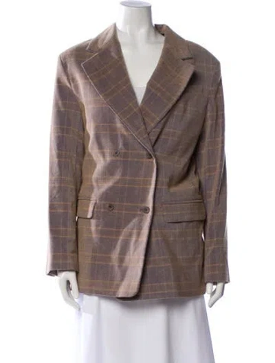 Pre-owned Mcq By Alexander Mcqueen Plaid Print Blazer W/ Tags In Neutral