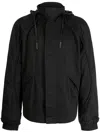 Mcq By Alexander Mcqueen Plain Cotton Hooded Jacket In Schwarz