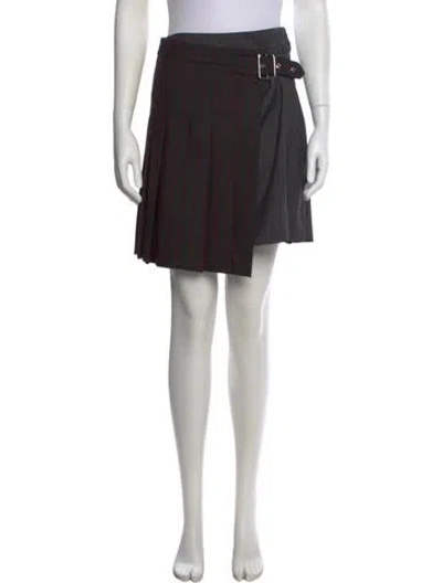 Pre-owned Mcq By Alexander Mcqueen Pleated Accents Knee-length Skirt In Black