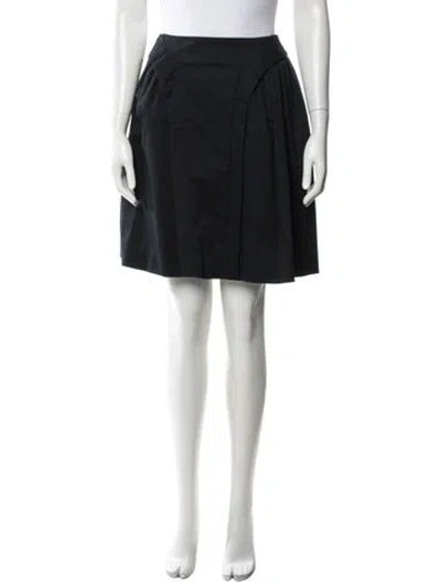 Pre-owned Mcq By Alexander Mcqueen Pleated Accents Mini Skirt In Black