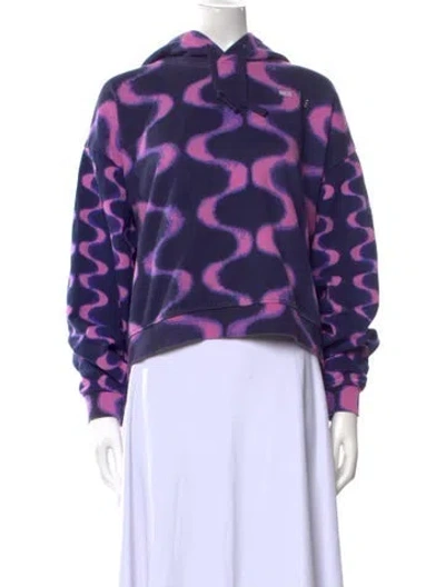 Pre-owned Mcq By Alexander Mcqueen Printed Crew Neck Sweatshirt In Purple