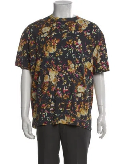 Pre-owned Mcq By Alexander Mcqueen Printed Crew Neck T-shirt In Black