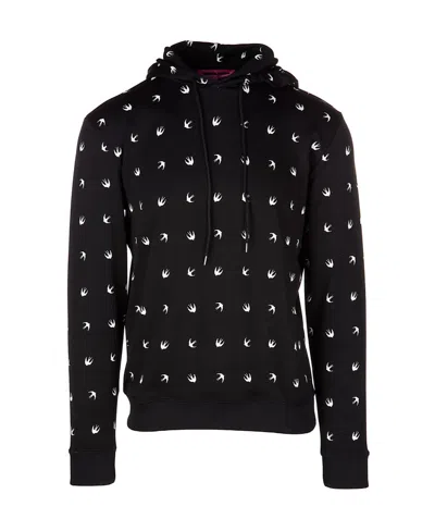 Mcq By Alexander Mcqueen Printed Hooded Sweater In Black