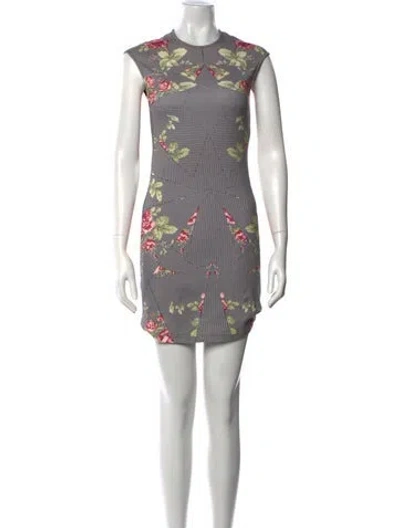 Pre-owned Mcq By Alexander Mcqueen Printed Mini Dress In Black