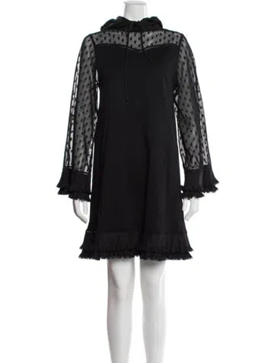 Pre-owned Mcq By Alexander Mcqueen Printed Mini Dress W/ Tags In Black