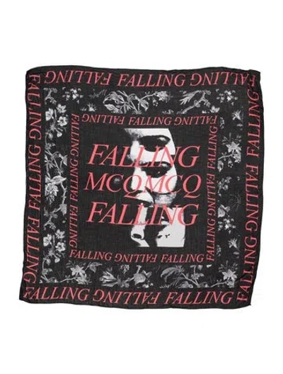Pre-owned Mcq By Alexander Mcqueen Printed Scarf In Black