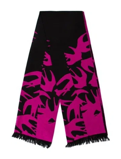 Pre-owned Mcq By Alexander Mcqueen Printed Scarf In Pink