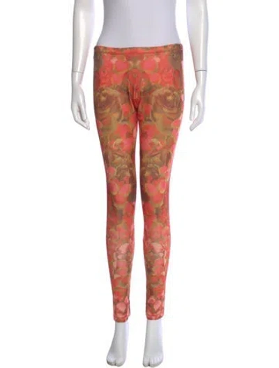Pre-owned Mcq By Alexander Mcqueen Printed Skinny Leg Pants In Pink