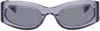 Mcq By Alexander Mcqueen Purple Oval Sunglasses In 004 Violet/violet/bl