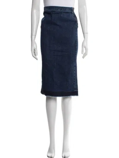 Pre-owned Mcq By Alexander Mcqueen Raw-edge Trim Midi Length Skirt W/ Tags In Black