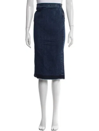 Pre-owned Mcq By Alexander Mcqueen Raw-edge Trim Midi Length Skirt W/ Tags In Black