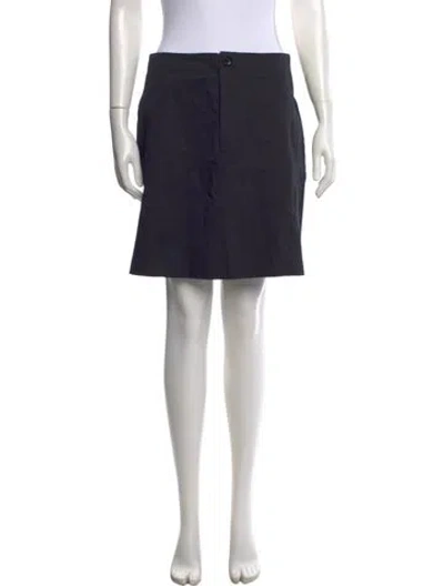 Pre-owned Mcq By Alexander Mcqueen Raw-edge Trim Mini Skirt In Blue