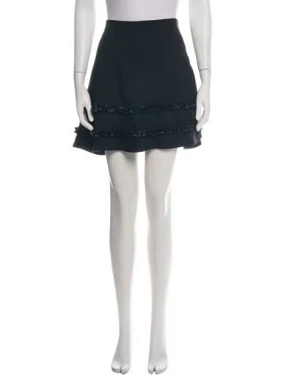 Pre-owned Mcq By Alexander Mcqueen Ruffle Embellishment Mini Skirt In Green