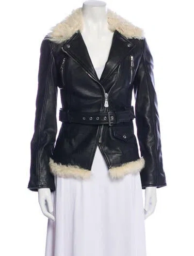 Pre-owned Mcq By Alexander Mcqueen Shearling Fur Jacket In Black
