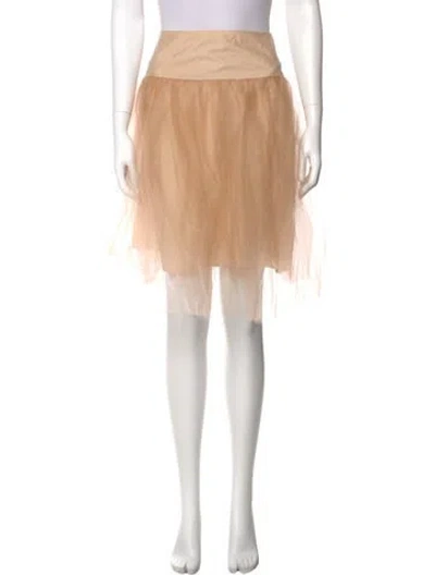 Pre-owned Mcq By Alexander Mcqueen Silk Knee-length Skirt In Neutral