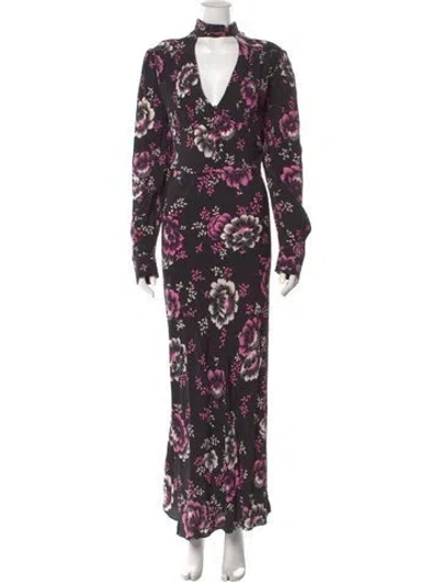 Pre-owned Mcq By Alexander Mcqueen Silk Long Dress W/ Tags In Multi