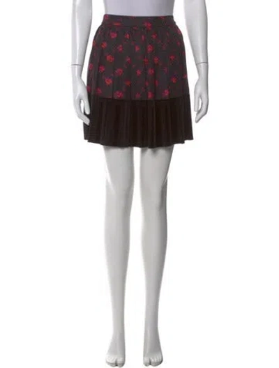 Pre-owned Mcq By Alexander Mcqueen Silk Mini Skirt In Black