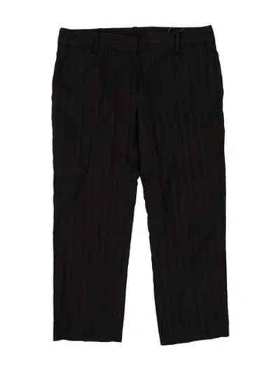 Pre-owned Mcq By Alexander Mcqueen Silk Straight Leg Pants In Black