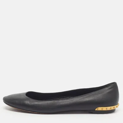 Pre-owned Mcq By Alexander Mcqueen Size 40 Black Leather Ballet Flats