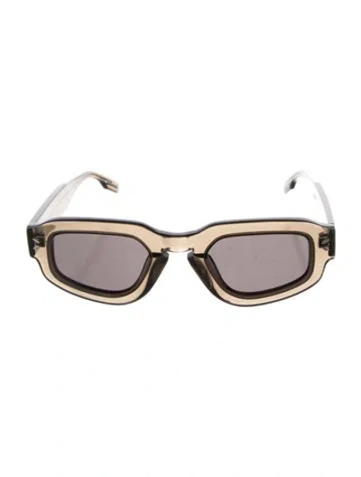 Pre-owned Mcq By Alexander Mcqueen Skull Oversize Sunglasses In Neutral