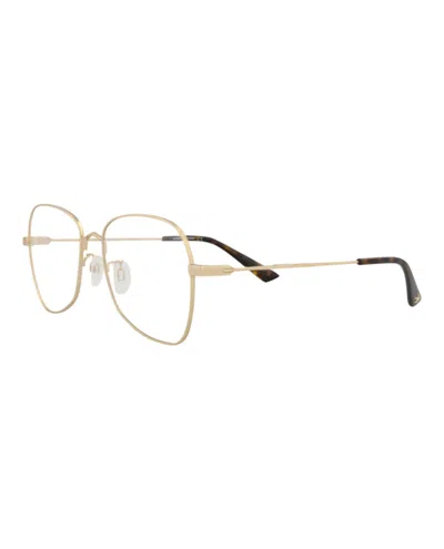 Pre-owned Mcq By Alexander Mcqueen Square Rectangle Optical Frames In Gold Gold Transparent (mq0289o/30009184/002)