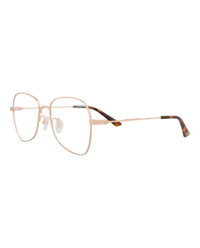 Pre-owned Mcq By Alexander Mcqueen Square Rectangle Optical Frames In Gold Gold Transparent (mq0289o/30009184/003)