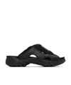 Mcq By Alexander Mcqueen Mcq Alexander Mcqueen Striae Panelled Sliders In Black