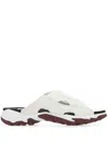 Mcq By Alexander Mcqueen Multicolor Mesh And Synthetic Leather Striae Slippers In White