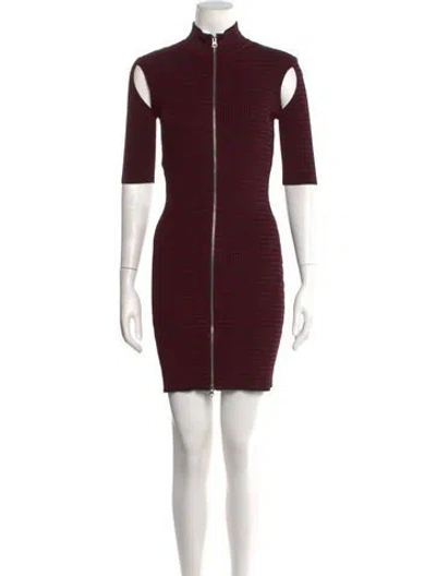 Pre-owned Mcq By Alexander Mcqueen Striped Mini Dress W/ Tags In Red