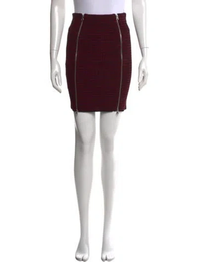 Pre-owned Mcq By Alexander Mcqueen Striped Mini Skirt W/ Tags In Red