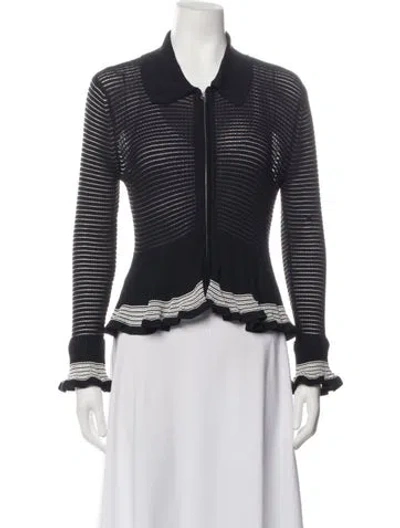 Pre-owned Mcq By Alexander Mcqueen Striped Sweater In Black/blue
