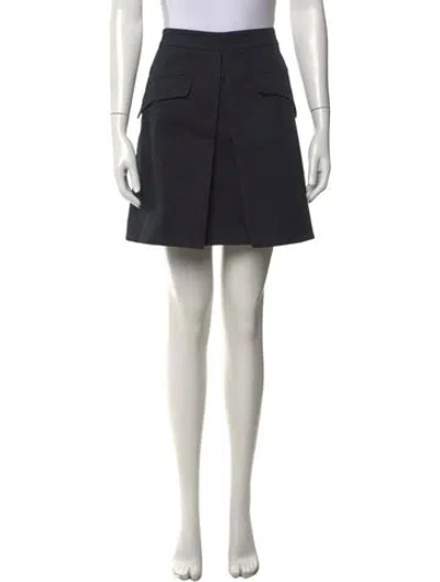 Pre-owned Mcq By Alexander Mcqueen Studded Accents Mini Skirt In Blue