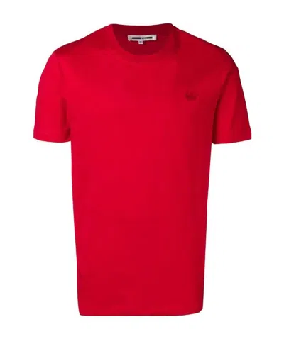 Mcq By Alexander Mcqueen Swallow Embroidered T-shirt In Red