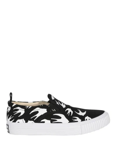 Mcq By Alexander Mcqueen Swallows Slip-on Sneakers In White