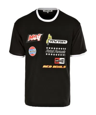 Mcq By Alexander Mcqueen T-shirt With Round Neck And Short Sleeves In Black