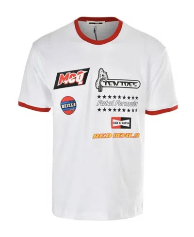 Mcq By Alexander Mcqueen T-shirt With Round Neck And Short Sleeves In White