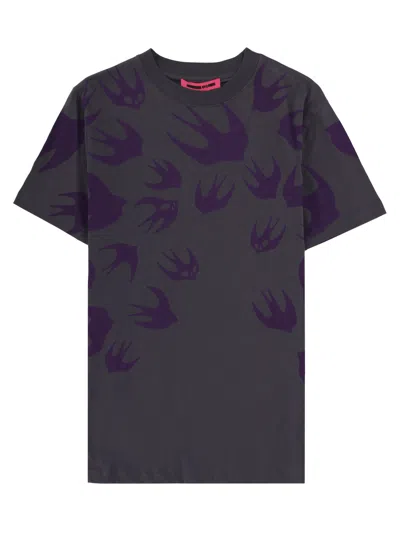 Mcq By Alexander Mcqueen T-shirt Con Stampa In Gray